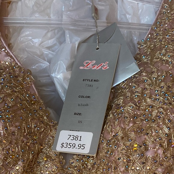 Let’s Dresses Blush Sparkly Prom Dress Poshmark